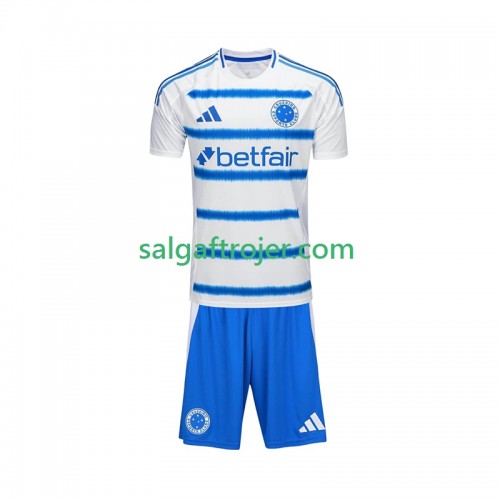 Cruzeiro Fodboldtrøjer Børn Udebanesæt 2025/26 Kort ærmer Cruzeiro Fodboldtrøjer Børn Udebanesæt 2025/26 Kort ærmer